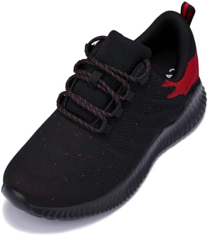 Black/Red Ultra Lightweight Sporty Sneakers